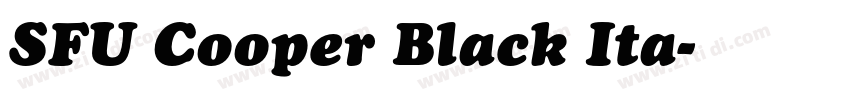 SFU Cooper Black Ita字体转换